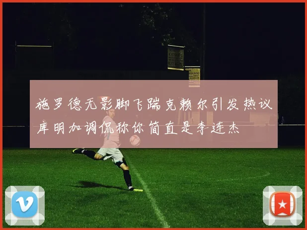 施罗德无影脚飞踹克赖尔引发热议库明加调侃称你简直是李连杰